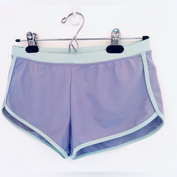3/$20💥14 Girls Cute Active Sport Dolphin Shorts, Integrated Panty, Lilac & Teal - Picture 3 of 9